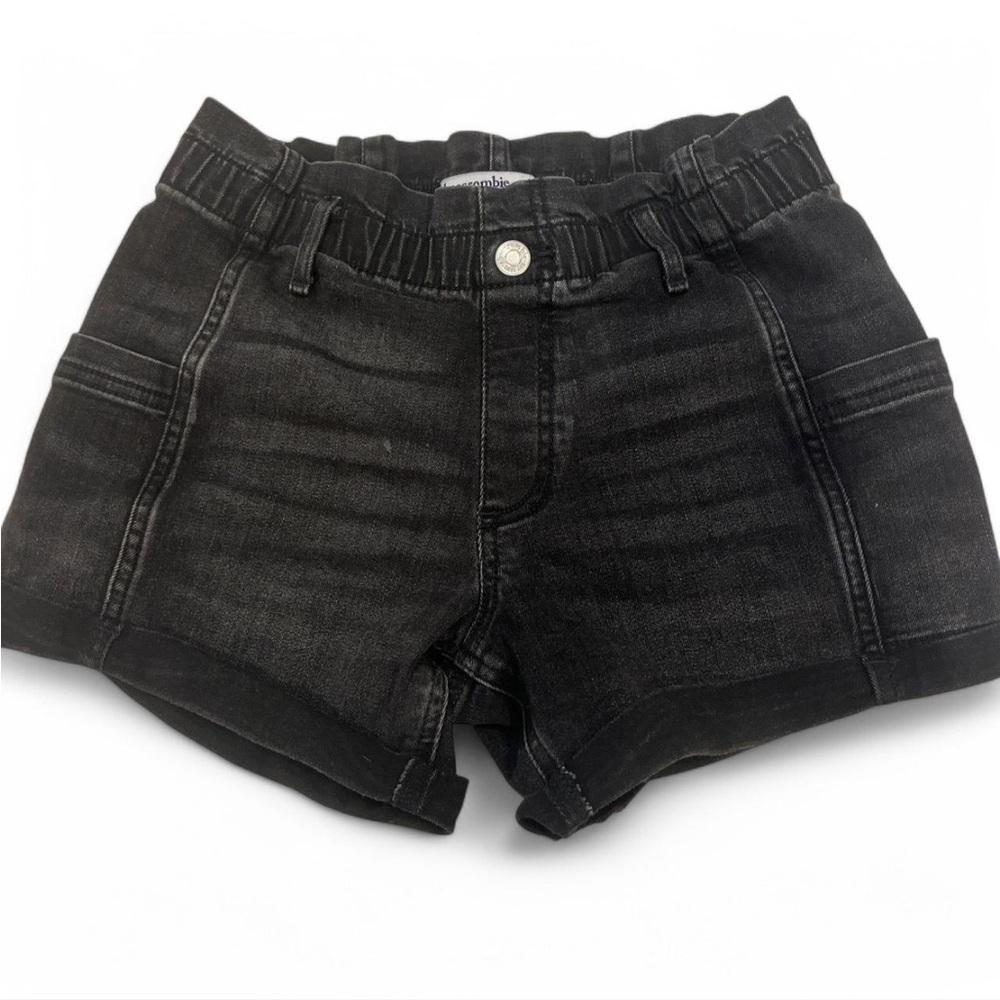 Black abercrombe kids high rise denim shorts 11/12